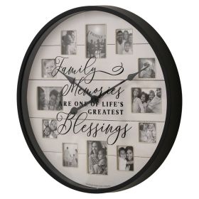 Sentiment Photo Frame Wall Clock, Farmhouse-Inspired