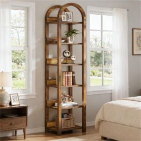 High bookshelf, arched bookshelf, open storage rack, plant rack, storage rack, display rack