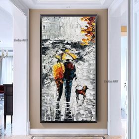 Handmade Thick Texture Landscape Oil Paintings On Canvas Wall Art Decoration Modern Abstract Picture For Home Living Room hallway bedroom luxurio (size: 50X100cm)